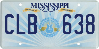 MS license plate CLB638