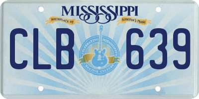 MS license plate CLB639