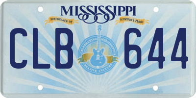 MS license plate CLB644