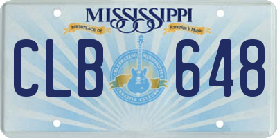 MS license plate CLB648
