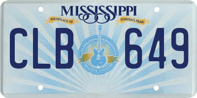 MS license plate CLB649