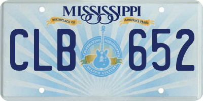 MS license plate CLB652