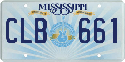 MS license plate CLB661