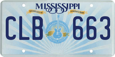 MS license plate CLB663