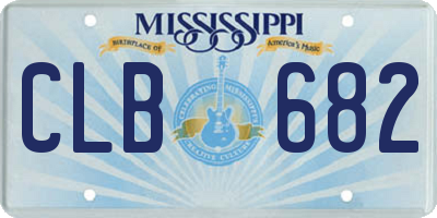MS license plate CLB682