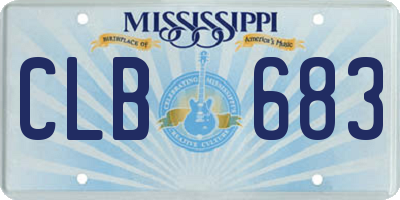 MS license plate CLB683