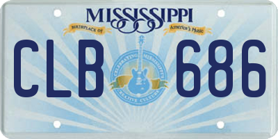 MS license plate CLB686