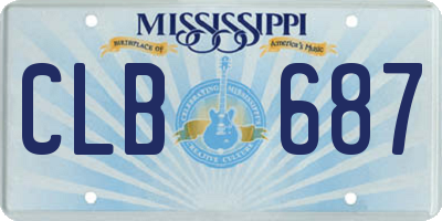 MS license plate CLB687