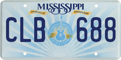 MS license plate CLB688