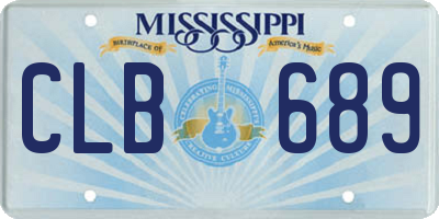 MS license plate CLB689