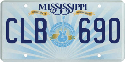 MS license plate CLB690