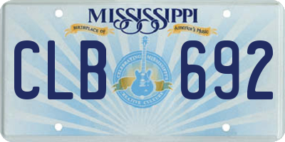 MS license plate CLB692
