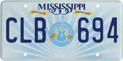 MS license plate CLB694