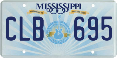MS license plate CLB695