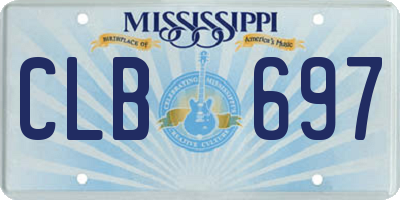 MS license plate CLB697