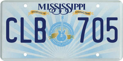 MS license plate CLB705
