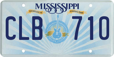 MS license plate CLB710