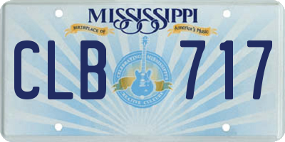 MS license plate CLB717