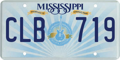 MS license plate CLB719