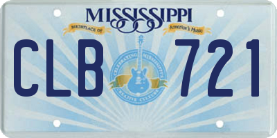 MS license plate CLB721