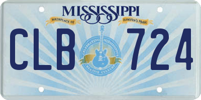 MS license plate CLB724