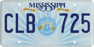 MS license plate CLB725
