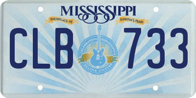 MS license plate CLB733