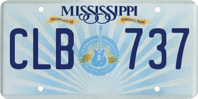 MS license plate CLB737