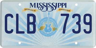 MS license plate CLB739