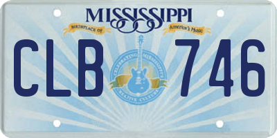 MS license plate CLB746
