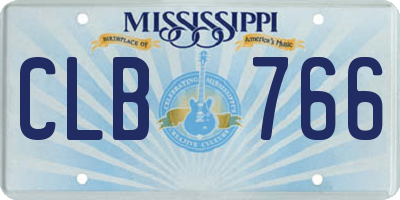 MS license plate CLB766