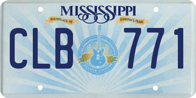MS license plate CLB771