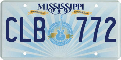 MS license plate CLB772