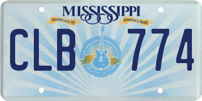 MS license plate CLB774