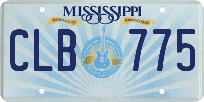 MS license plate CLB775