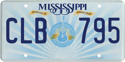 MS license plate CLB795