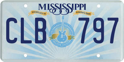 MS license plate CLB797