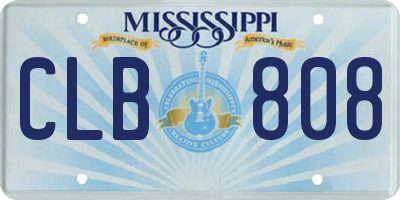 MS license plate CLB808