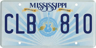 MS license plate CLB810