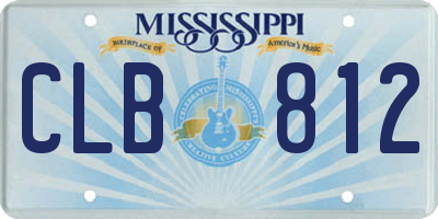MS license plate CLB812