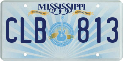 MS license plate CLB813