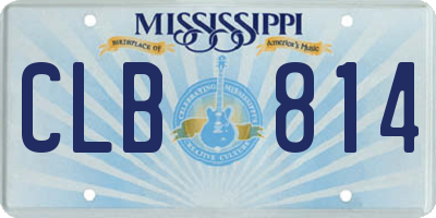 MS license plate CLB814