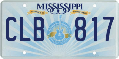 MS license plate CLB817