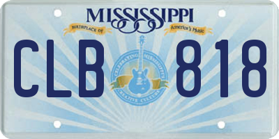 MS license plate CLB818