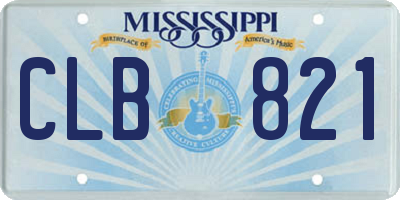 MS license plate CLB821