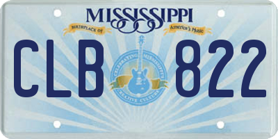 MS license plate CLB822