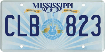 MS license plate CLB823