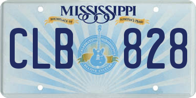 MS license plate CLB828