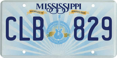 MS license plate CLB829