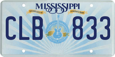 MS license plate CLB833
